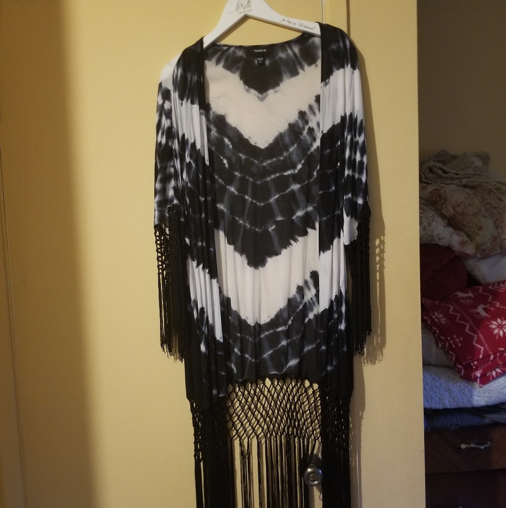 Torrid 00/0 kimono tie dye